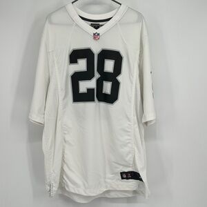 NIKE NFL ON FIELD Las Vegas Raiders Josh Jacobs No. 28 White Game Jersey XL